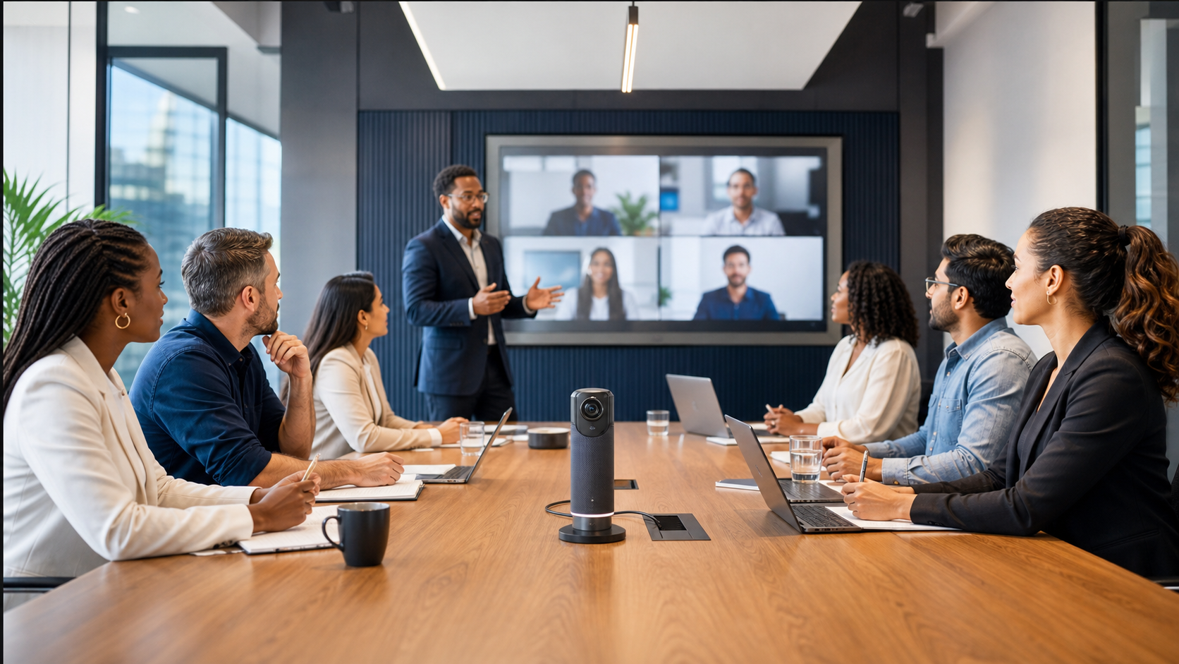 Insta360 Wave AI Boardroom Hub view 2